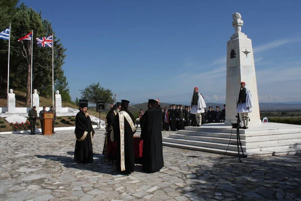 希腊波利卡斯特罗 2017年10月1日 希腊马其顿普利卡斯特罗 韦维军事公墓 波利卡斯特罗是希腊中部马其顿共和国基尔基斯地区的一个市镇和前市镇 — 图库照片