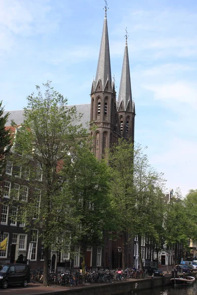 Stadsgezicht Van Amsterdam Stad — Stockfoto