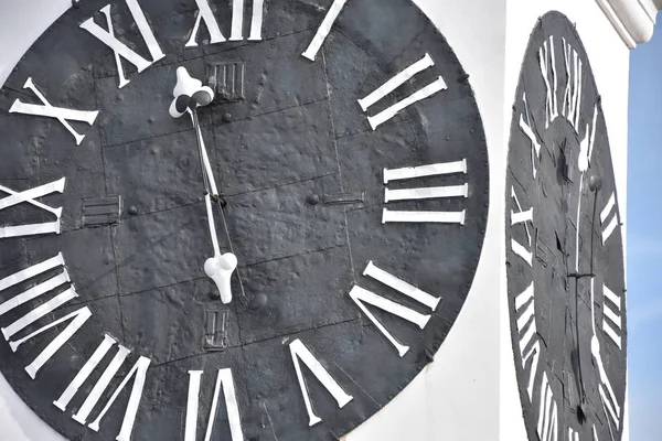 Turm Mit Vintage Uhr Auf Der Festung Petrovaradin Eines Der — Stockfoto