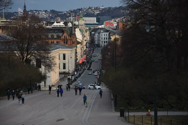 约翰斯门是挪威奥斯陆市的主要街道 — 图库照片