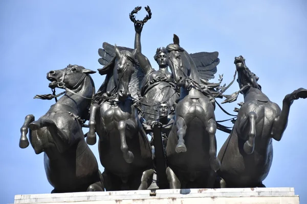 Details Wellington Arch London — Stock Photo, Image