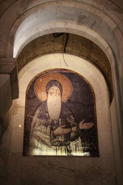 Gece Saint Sava Katedrali 'nden ayrıntılar, Belgrad ve Sırbistan