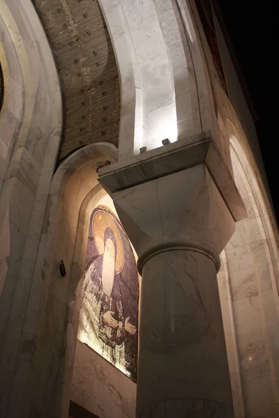 Détails Cathédrale Sainte Sava Nuit Belgrade Serbie — Photo