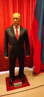 Rusya Devlet Başkanı Vladimir Putin 'in balmumu heykeli.