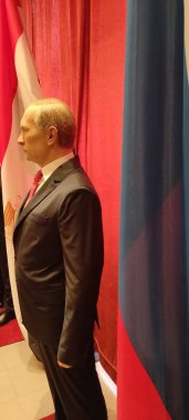 Rusya Devlet Başkanı Vladimir Putin 'in balmumu heykeli.
