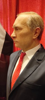 Rusya Devlet Başkanı Vladimir Putin 'in balmumu heykeli.