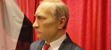 Rusya Devlet Başkanı Vladimir Putin 'in balmumu heykeli.