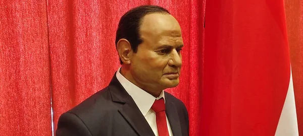 Abdel Fattah Sisi Waxフィギュア エジプトの6番目で現在の大統領であるエジプトの政治家 元軍事情報局長 元国防大臣 元将軍 — ストック写真
