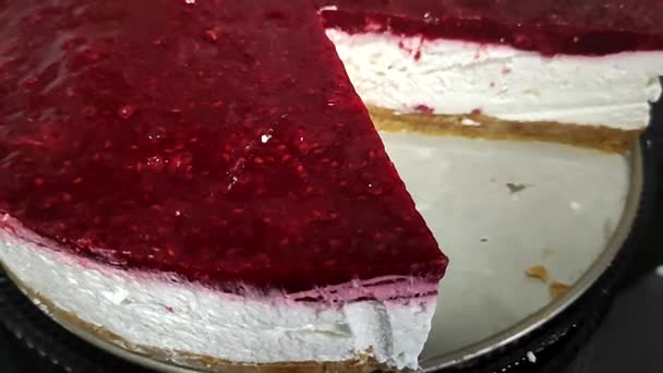 Cheesecake Tatlı Kek Tatlı — Stok video