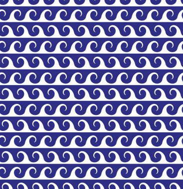 Sorunsuz vektör desen dalgalar. Tipik Mısır, Asur ve Yunan motifleri. Eski stil.