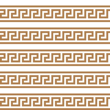 Tipik Mısırlı, Suriyeli ve Yunan dürtüleri. Yunan anahtarı. Arap geometrik dokusu. İslam Sanatı. Soyut geometrik. Vektör ve illüstrasyon.