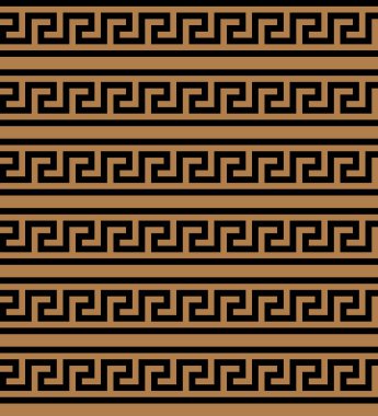 Tipik Mısırlı, Suriyeli ve Yunan dürtüleri. Yunan anahtarı. Arap geometrik dokusu. İslam Sanatı. Soyut geometrik. Vektör ve illüstrasyon.