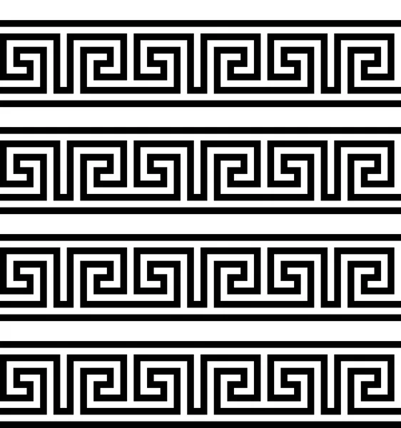 Motifs Typiquement Égyptiens Assyriens Grecs Clé Grecque Texture Géométrique Arabe — Image vectorielle