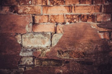 eski kırmızı tuğla duvar doku veya arka plan veya doku
