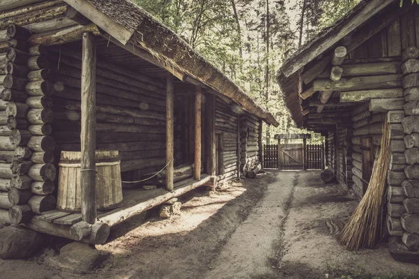 Старый Скотный Двор Латвийский Этнографический Музей Открытым Небом — стоковое фото