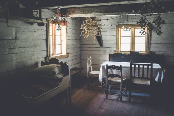 Interior Una Antigua Sala Estar Que Muestra Cómo Vivía Gente — Foto de Stock