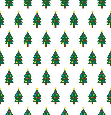 Noel ağacı seamless modeli. Yeni yıl s doku. Vektör