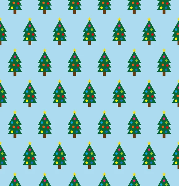 Christmas tree seamless pattern. New Year s texture. Vector — Stock Vector