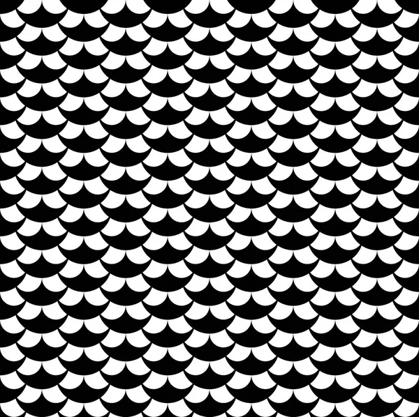 Geometric fish scales chinese seamless pattern. Wavy roof tile background for design. Vector — Stock Vector