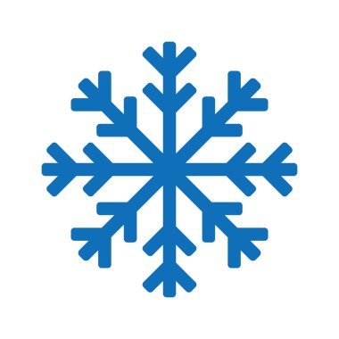 Kar tanesi simgesini veya logo. Noel ve kış tema vektör simgesi.