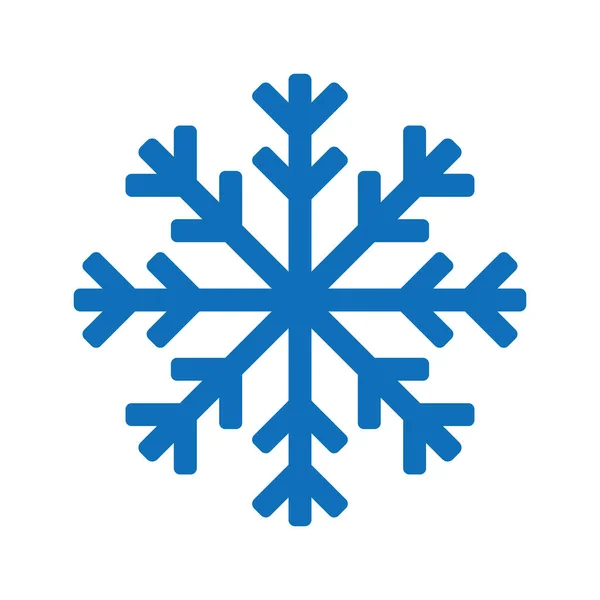 Icono o logotipo del copo de nieve. Navidad e invierno tema vector símbolo . — Archivo Imágenes Vectoriales