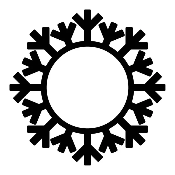 Νιφάδα χιονιού εικονίδιο και το πλαίσιο. Χριστούγεννα και Χειμερινοί θέμα διάνυσμα σύμβολο με χώρο για κείμενο. — Διανυσματικό Αρχείο