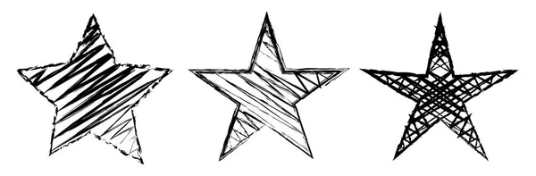 Conjunto de elementos estrela - Coleção de ícones vetoriais, ilustração — Vetor de Stock