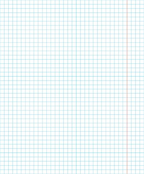 Standaard notebook blad Verticale kooi 5 millimeter patroon van school notebookpapier. Vector- en illustratie — Stockvector