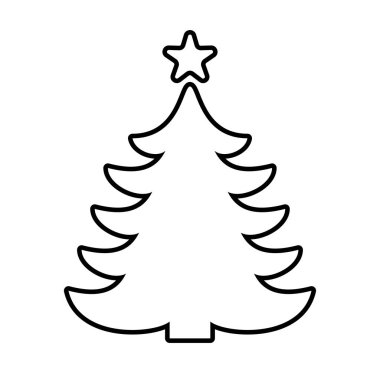 Noel ağacı grafik sanat tasarım. Yeni yıl köknar ağacı. Vektör