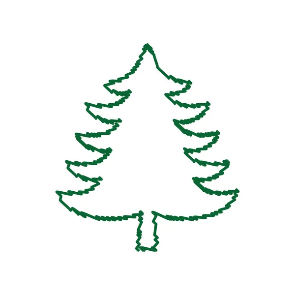 Kerstboom grafische kunst design. Nieuwjaar fir tree. Vector — Stockvector