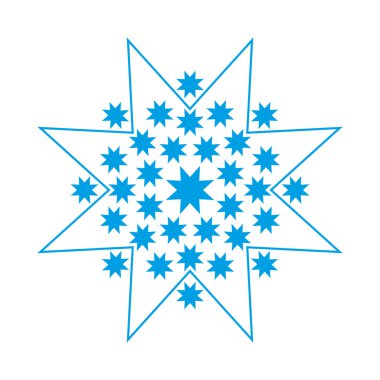 Kar tanesi simgesini veya logo. Noel ve kış tema vektör simgesi.