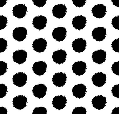 Yuvarlak fırça darbeleri ile çizilmiş polka dot arka plan el.