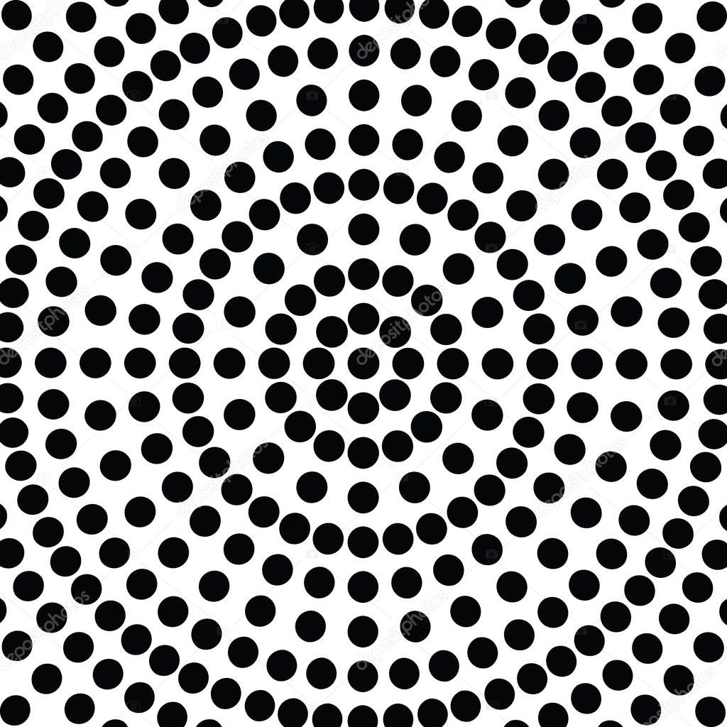 Dots, circles radial abstract pattern, vector and illustration