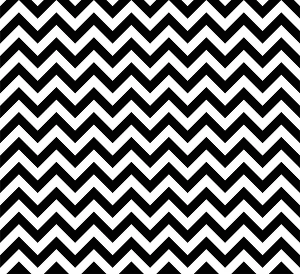 Black White Zig Zag Seamless Pattern Vector Illustration — Stock Vector