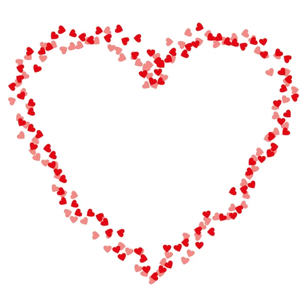 Cornice Cardiaca Del Vettore Icona Piccoli Cuori Simbolo Amore Segno — Vettoriale Stock
