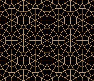 Arapça süsleme seamless modeli yuvarlak. Fas daire antika arka plan. Vektör ve illüstrasyon