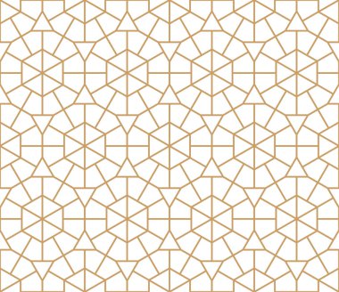 Arapça lüks süsleme seamless modeli yuvarlak. Fas daire antika arka plan. Vektör ve illüstrasyon