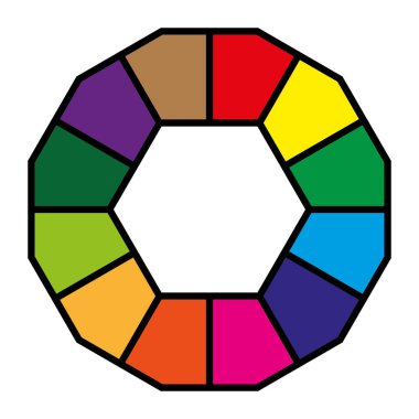 Çokgen tablo renkli çerçeve için metninizi ve büyük veri simgesi, vektör ve illüstrasyon