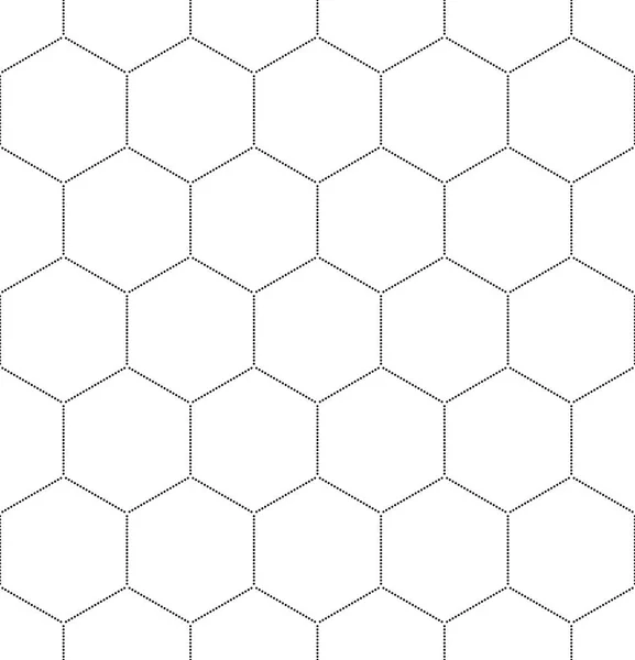 Motif sans couture graphique en nid d'abeille noir sur blanc — Image vectorielle