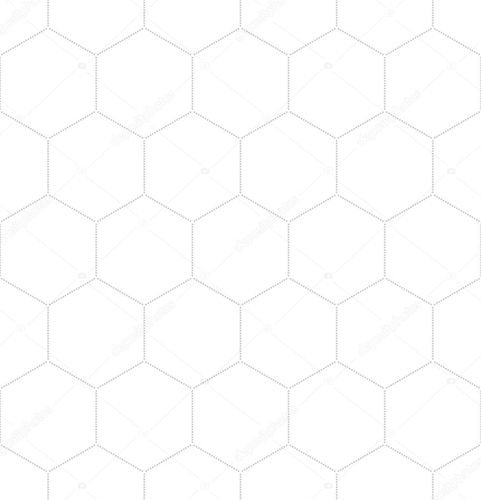 black honeycomb graphic seamless pattern over white