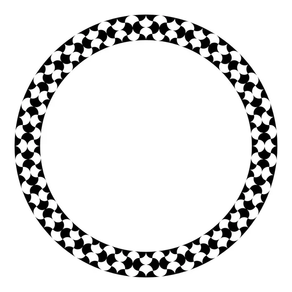 Islamische geometrische Figuren verzieren runden Rahmen. — Stockvektor