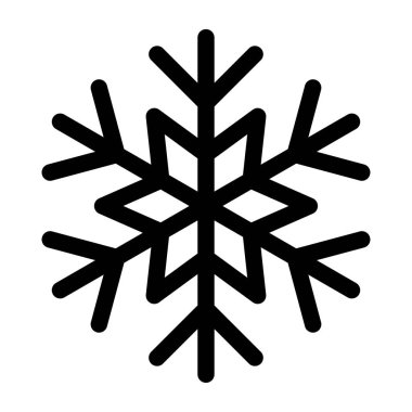 Kar tanesi simgesini veya logo. Noel ve kış tema vektör simgesi.