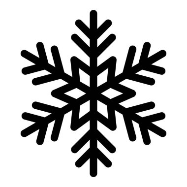 Kar tanesi simgesini veya logo. Noel ve kış tema vektör simgesi.