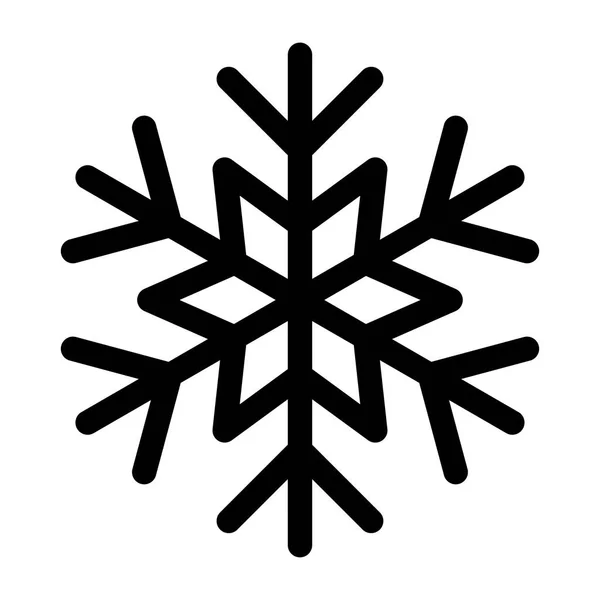 Icono o logotipo del copo de nieve. Navidad e invierno tema vector símbolo . — Archivo Imágenes Vectoriales