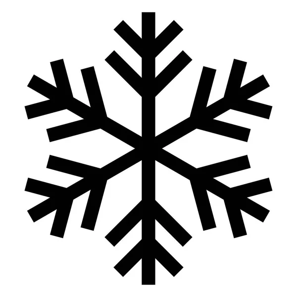 Sněhová vločka ikonu nebo logo. Vánoční a zimní téma vektoru symbol. — Stockový vektor