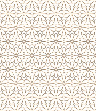 Japon Kiku krizantem çiçek vektör seamless modeli.