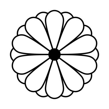 Japon Kiku krizantem çiçek vektör seamless modeli. Vektör