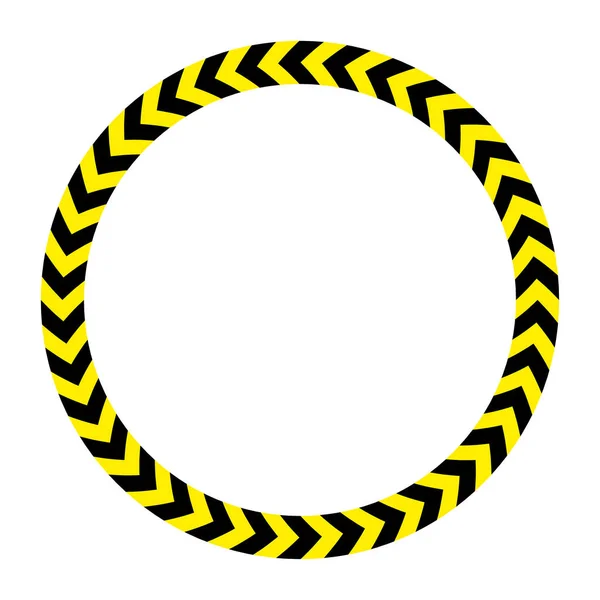 Gelb-schwarzes Gefahrenband Rahmen. Vektor — Stockvektor