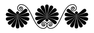 Antik Eski Yunan süsleme, vektör ve illüstrasyon simge