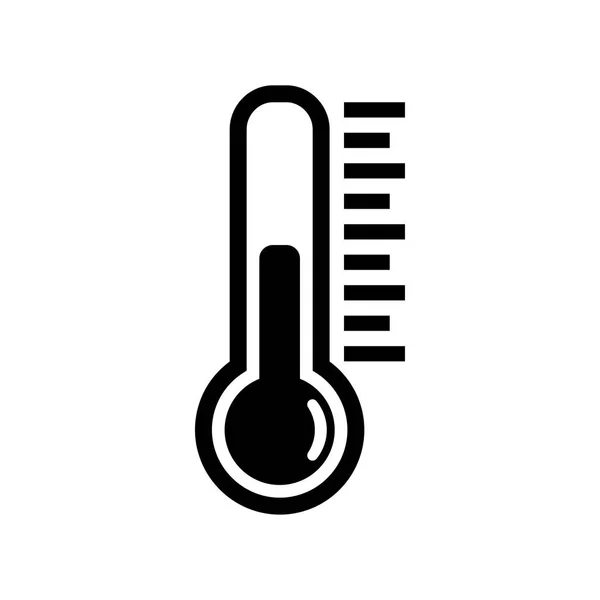 Ikonu nebo teplota symbol teploměru, vektorové a ilustrace — Stockový vektor